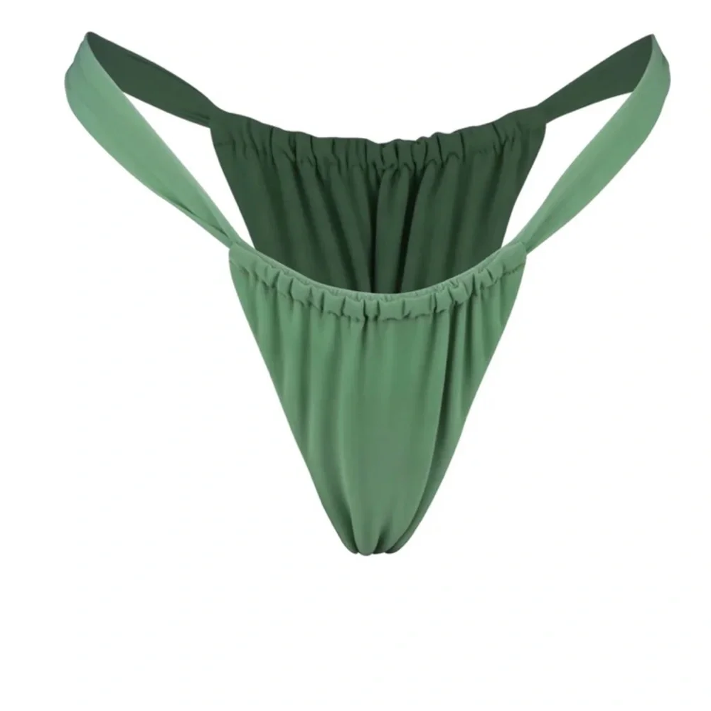 Gonza ruched Green Bikini Bottom size L NWOT - Picture 7 of 7